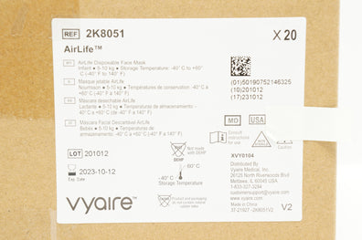 Vyaire 2K8051 AirLife Disposable Face Mask Infant 5 -10kg - Box of 20